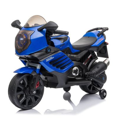 Moto électrique pour enfants MP3 Éclairage et roues auxiliaires 6v 12v batterie alimentée