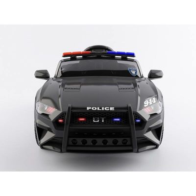 Voiture de police électrique 12V pour les enfants de 2 à 4 ans avec télécommande et mégaphone 2023