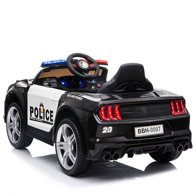 Voiture de police électrique 12V pour les enfants de 2 à 4 ans avec télécommande et mégaphone 2023