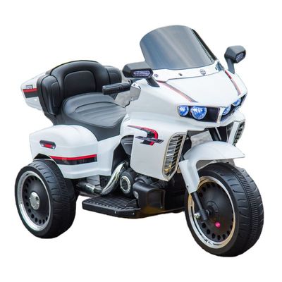 Des enfants en plastique montent sur une mini moto avec une fonction d'éducation précoce et une histoire anglaise