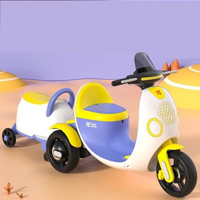 Tricycle de moto électrique pour enfants en PP en plastique avec lumière musicale pour une balade passionnante