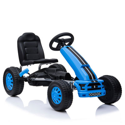 Roue gonflable Voiture bleue pour enfants à la pédale Voiture de karting non chargée pour 8-13 ans