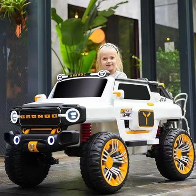 2023 Blanc PP Véhicule électrique à quatre roues pouvant être mis à niveau vers la traction à quatre roues pour les enfants