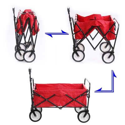 Tubes en acier 25*10*0.7CM Chariot de plage portable pour jardin extérieur