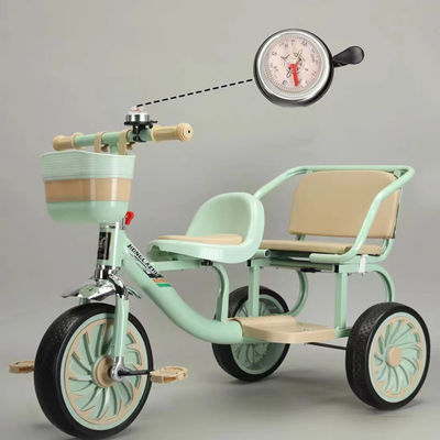 2023 Tricycle pour enfants avec siège en cuir doux et cadre de magasinage avant pliable