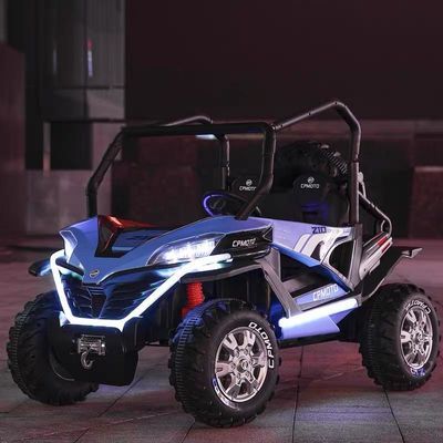 Populaire 12V UTV Voyage en voiture pour les enfants télécommande LED deux places rouge bleu blanc