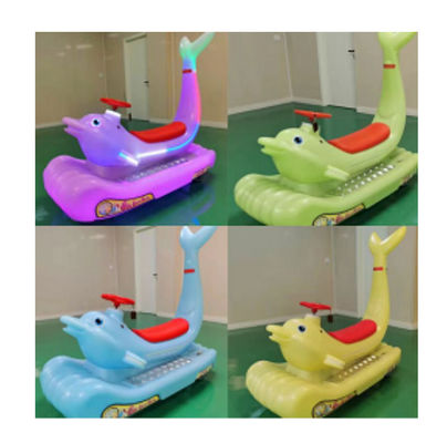 Unisexe Voyage électrique en voiture pour les enfants et les adultes Parque d'attractions aux dauphins colorés
